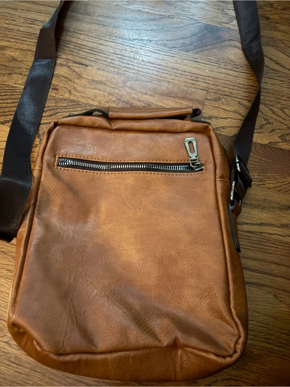 *WEIXIER Men's  Leather Messenger Crossbody Bag